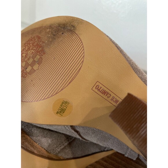 Vince Camuto Women’s Janessa Peep Toe Ankle Boot size 7.5/37.5 Suede Tassel Boho - Picture 6 of 7